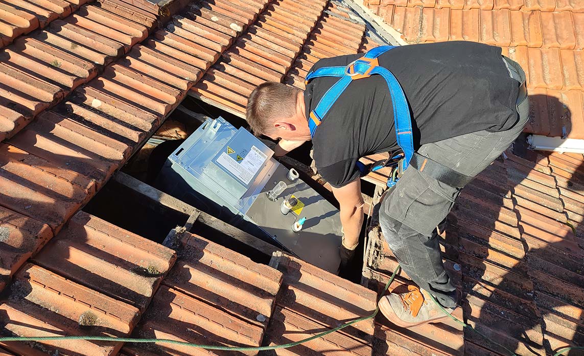 Installation d'une climatisation gainable à Toulon