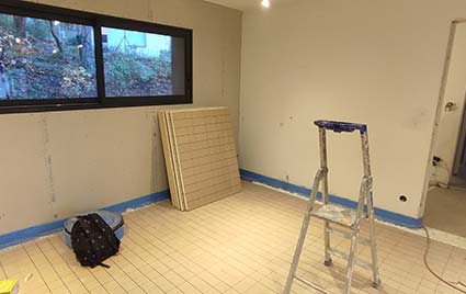 Pose de dalles isolantes REHAU